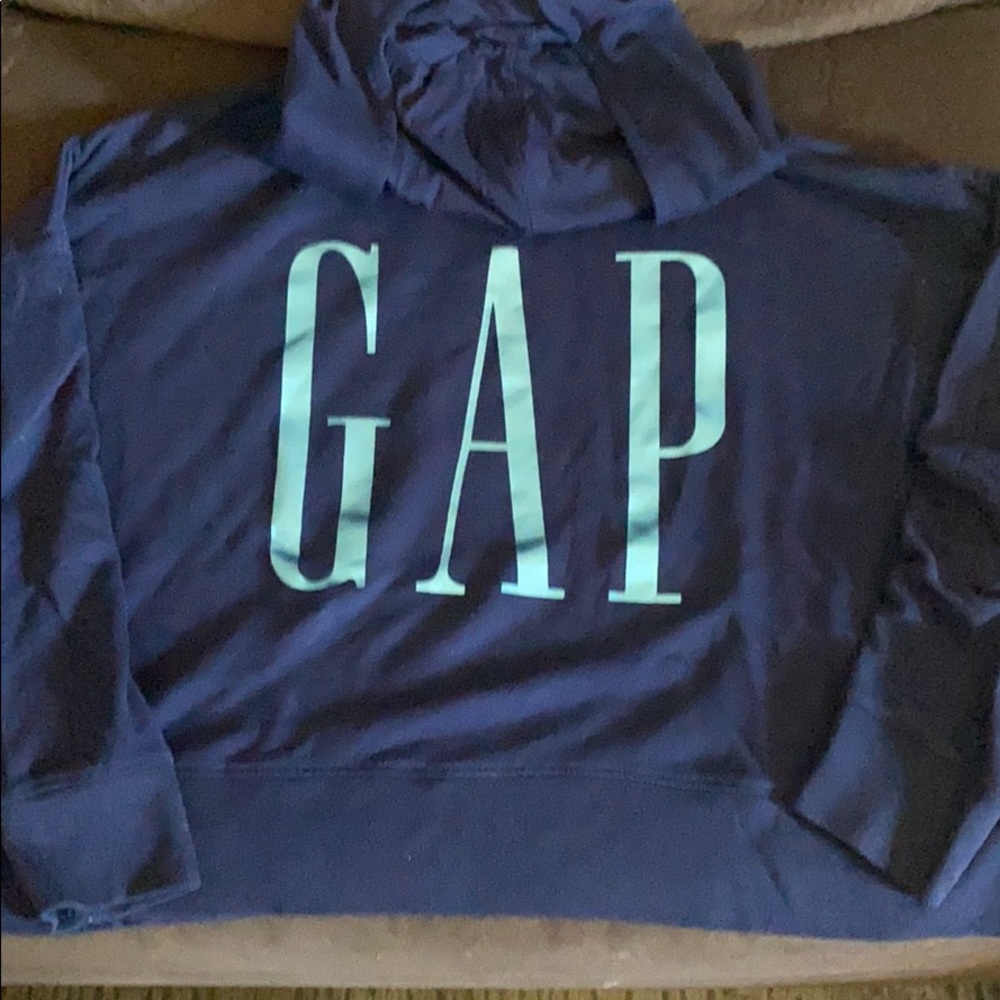 Gap Cropped Hoodie Navy L